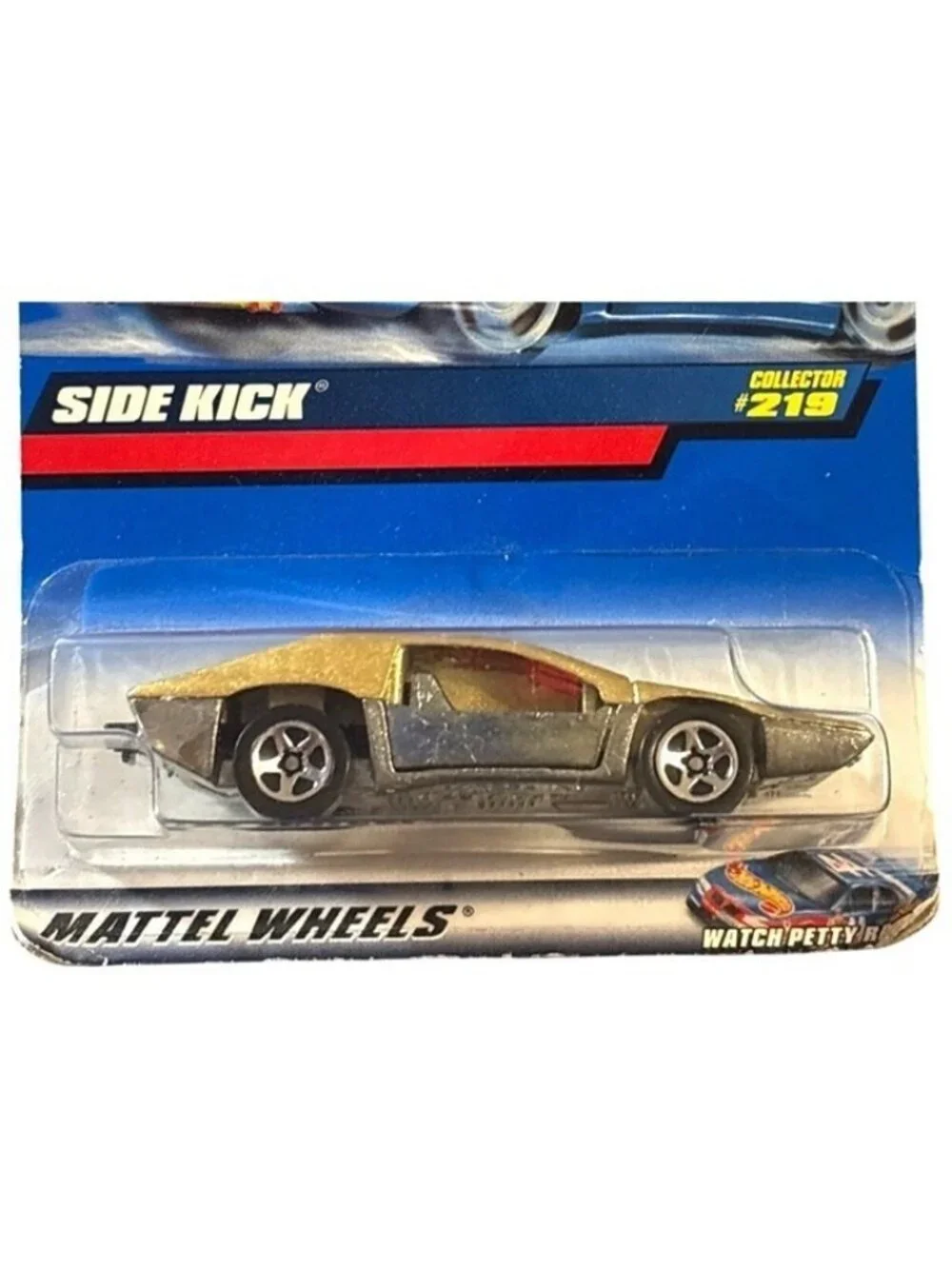 Vintage Die Cast Hot Wheels Side Kick Car Collector #219 Gold Black 1999 Mattel